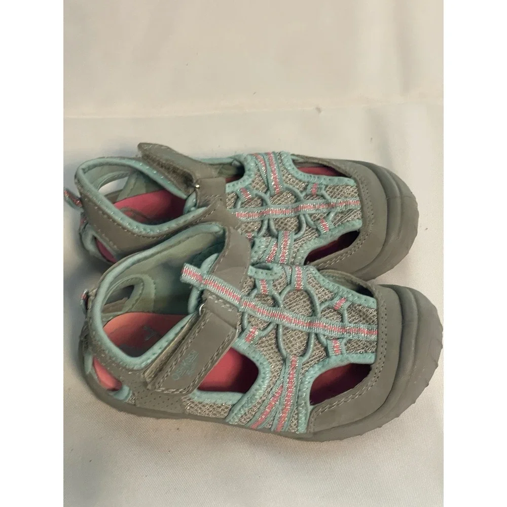 Oshkosh Girls Water Shoes Sandals Size 11 • Purple And Gray‎ •bin3